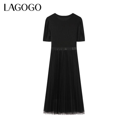 Lagogo拉谷谷2021新款松紧高腰连衣裙女KALL353B61 商品图1