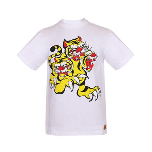 KENZO 高田贤三 女士棉质老虎徽标印花圆领短袖T恤 白色 FB52 TS641 4SJ 01 商品图0