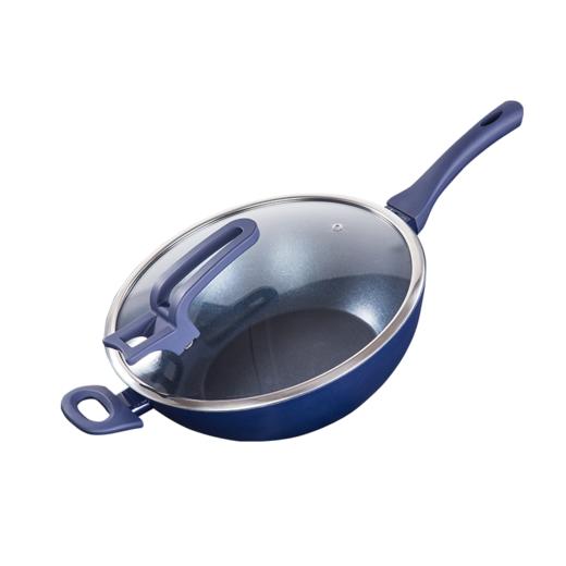 欧乐菲巴宝克宝石钻蓝贵妃系列无油烟不粘锅炒锅32CMOLOZS-32A1 商品图1