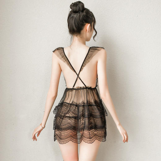 【恋曲·迷迭香】情趣内衣 松紧 收腰 性感 蕾丝 叠层 蓬蓬裙摆 仙女睡裙 型号:7757 商品图2