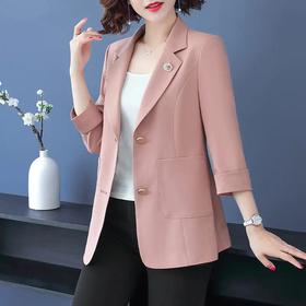 W-26841妈妈秋装新款中年中老洋气外套短款小西装