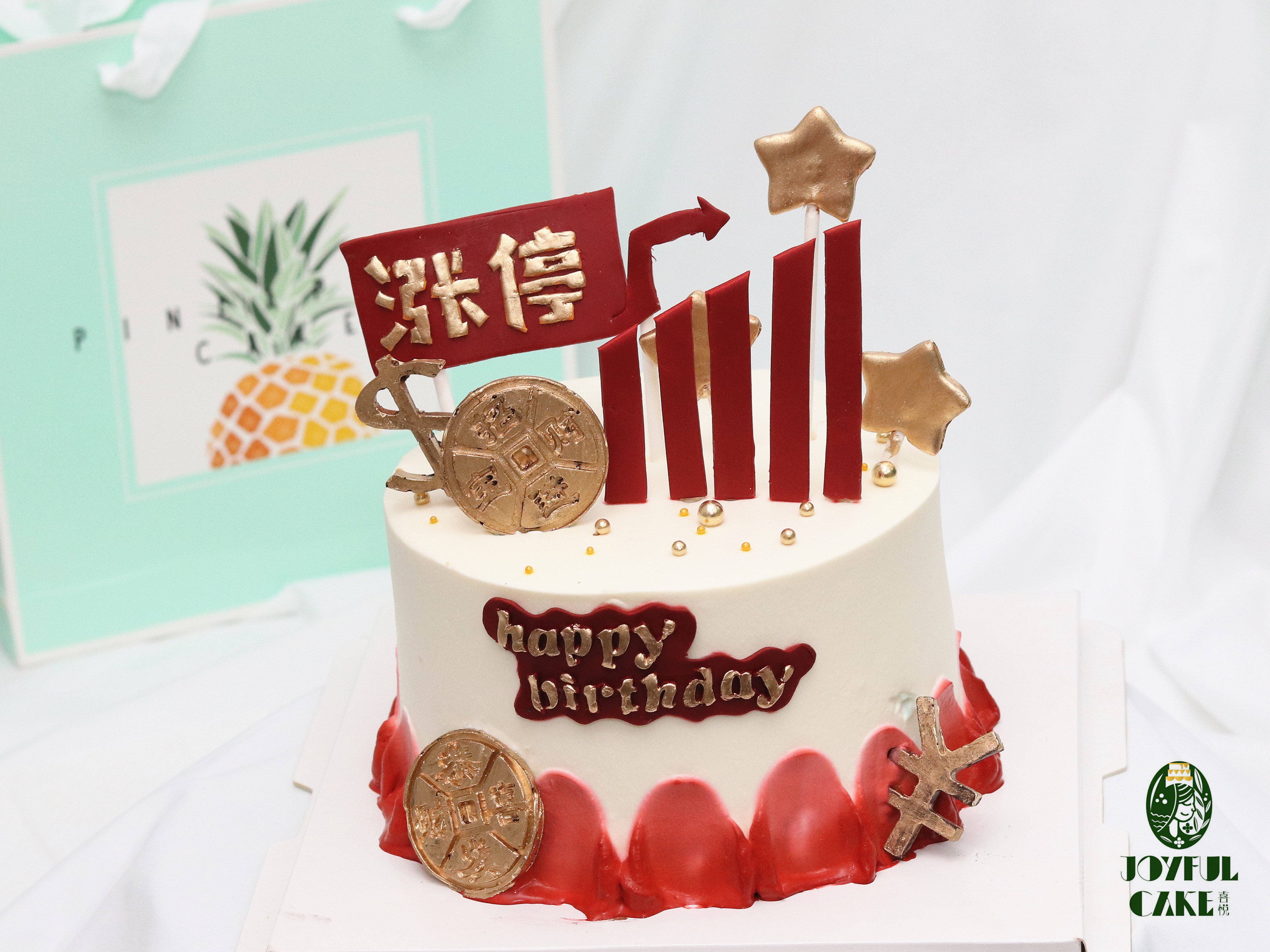 一路长红股票定制蛋糕