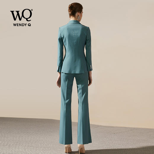IWY/高端时尚总裁蓝色西装套装气质洋气青果领西服商务正装套裤203126C1+P3 商品图3