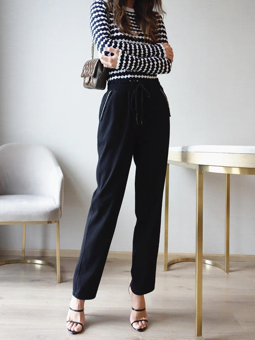 系带休闲牛仔小直筒裤29170 商品图1