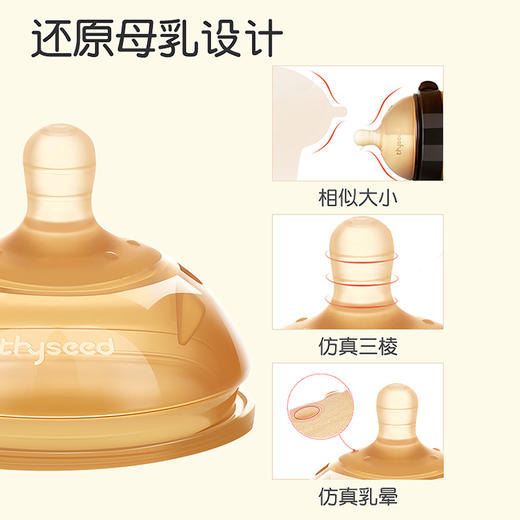 世喜婴儿硅胶断奶神器宝宝仿真奶嘴母乳实感戒夜奶乳头超软宽口径 商品图3