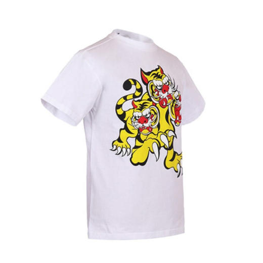 KENZO 高田贤三 女士棉质老虎徽标印花圆领短袖T恤 白色 FB52 TS641 4SJ 01 商品图1