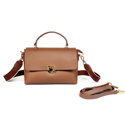 SL-788中单肩包牛皮女包宽肩带斜挎包包2021新款潮时尚质感高级感小众包 商品图0