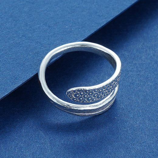 【云霓雀翎】子佩集原创S999银纯手工戒指2103 商品图3