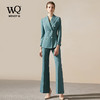 IWY/高端时尚总裁蓝色西装套装气质洋气青果领西服商务正装套裤203126C1+P3 商品缩略图0
