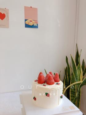 草莓小清新女生蛋糕-低糖处理无添加