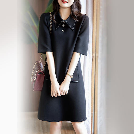 裁缝学苑AG136 polo翻领新款连衣裙纸样女装裙子服装打版裁剪样图 商品图1