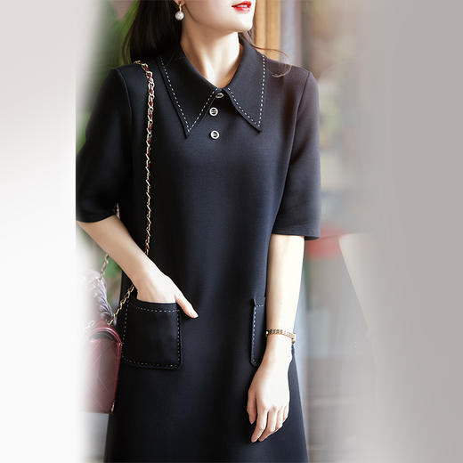 裁缝学苑AG136 polo翻领新款连衣裙纸样女装裙子服装打版裁剪样图 商品图2