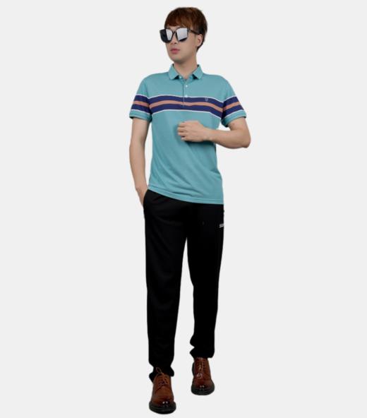 男装2021春夏新品商务短袖翻领T恤 1150-5613 商品图1