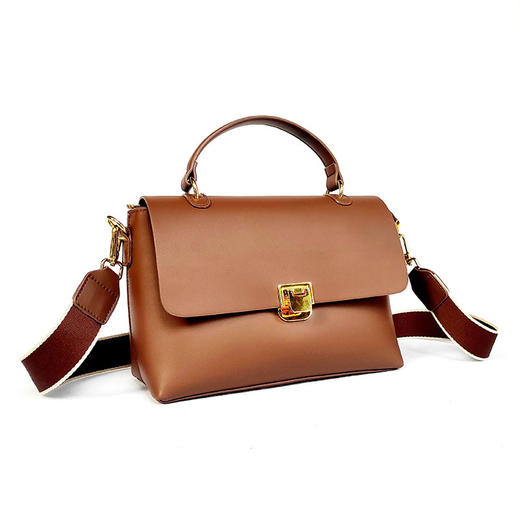 SL-788中单肩包牛皮女包宽肩带斜挎包包2021新款潮时尚质感高级感小众包 商品图2