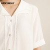 oldcolour欧珂纯色方领短袖衬衫女夏季新款M21011165 商品缩略图3