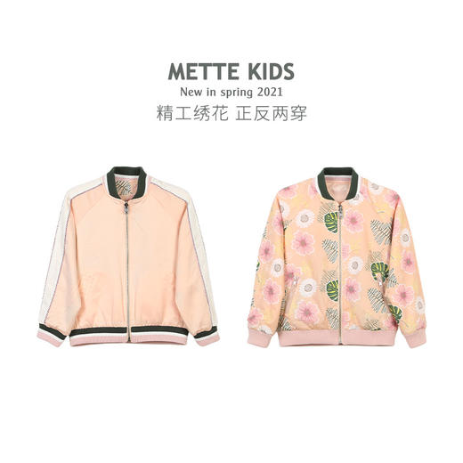 【两面穿棒球领夹克】童装春款双面夹克短外套女童棒球服 商品图6