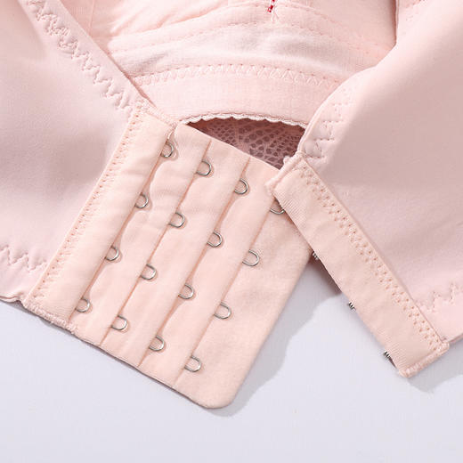 雅黛丽文胸全罩杯蕾丝无钢圈薄模杯大胸显小文侧收调整胸罩 商品图4