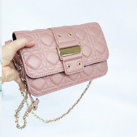 SL-752-89069新款链条包包欧美头层牛皮复古真皮女包斜挎单肩小方包 商品图0