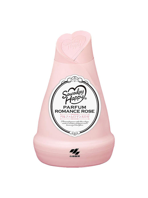 日本小林消臭元室内卧室厕所除臭衣物芳香空气清新剂固体香薰（心形玫瑰香） 150g（050675） 商品图0