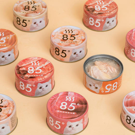 尾巴生活 85度猫咪零食罐头 增肥营养湿粮 全期猫咪零食 85g 商品图1