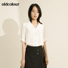 oldcolour欧珂纯色方领短袖衬衫女夏季新款M21011165 商品缩略图0