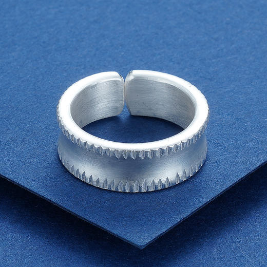 【刻蚀】子佩集原创S999银纯手工戒指2103 商品图2