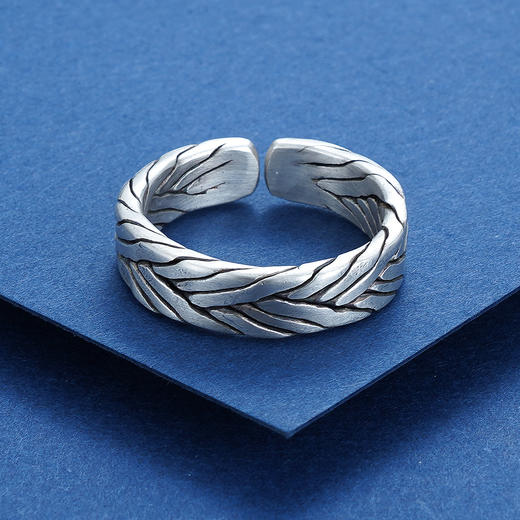 【交织】子佩集原创S999银纯手工戒指2103 商品图3