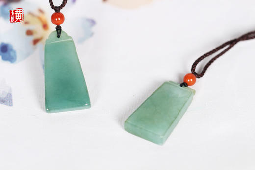 【平安如意】天然翡翠无事牌吊坠 商品图3