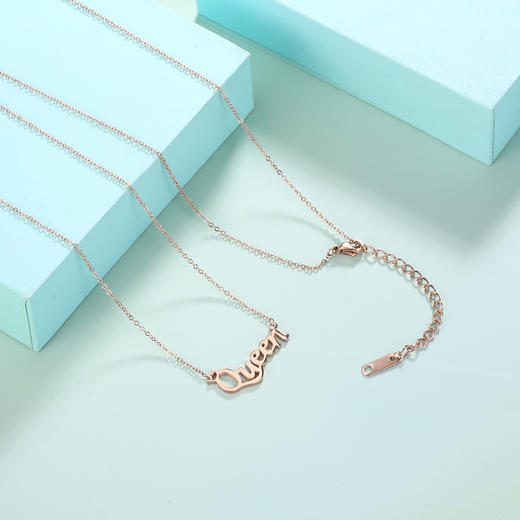 气质字母钻石项链锁骨链2021年新款百搭个性高级超级仙 商品图0