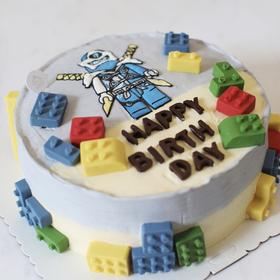 乐高忍者手绘蛋糕