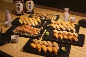 抢购有效期截止4月18日【北京路/江南西2店通用｜榴大大】寿司迷的福利！98元享价值376元日料火焰蟹棒五味4人派对,人均25元chao划算的味蕾享受！ 疯狂火焰三文鱼蟹棒4食3-4套餐