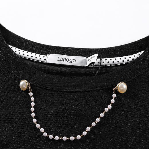 Lagogo拉谷谷2021新款松紧高腰连衣裙女KALL353B61 商品图2