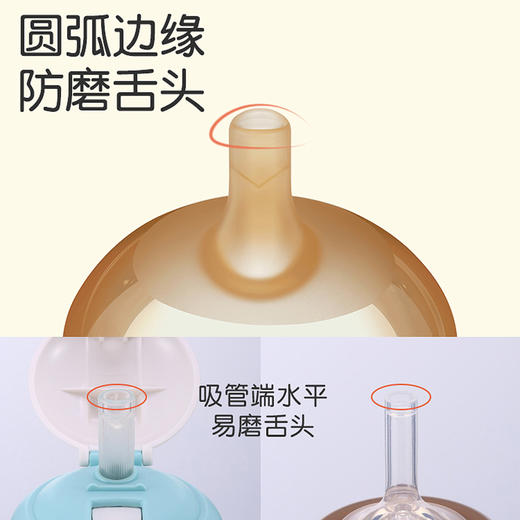 世喜学饮吸管奶水鸭嘴杯子婴幼儿童式喝奶瓶大宝宝防漏防呛小月龄 商品图3