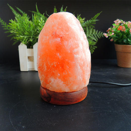 喜马拉雅盐灯  摆件小夜灯创意台灯 卧室床头夜灯 桌面氛围灯插电 商品图3