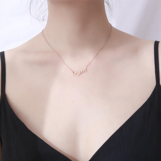 气质字母钻石项链锁骨链2021年新款百搭个性高级超级仙 商品图3