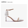 westory2020新款铆钉高跟凉鞋女粗跟性感优雅女鞋W20BH60791 商品缩略图2