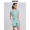 VIMAGE纬漫纪女装休闲落肩系带收腰通勤职场百搭衬衣V1309920 商品缩略图7