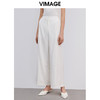 VIMAGE纬漫纪春季新款职业通勤百搭显瘦气质遮肉阔腿裤长裤女V1305944 商品缩略图5
