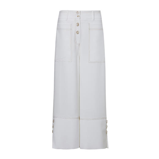 VIMAGE纬漫纪宽松百搭阔腿裤女高腰垂感裤子女夏V1505113 商品图6