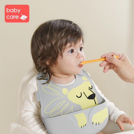 babycare宝宝吃饭围兜婴儿硅胶围嘴超软儿童饭兜喂饭防水防脏神器 商品图0