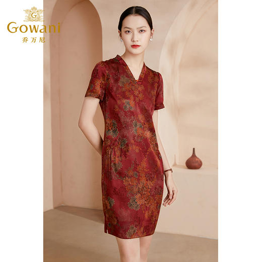 乔万尼裙子夏装高贵连衣裙重磅真丝旗袍款EI2E736 商品图1