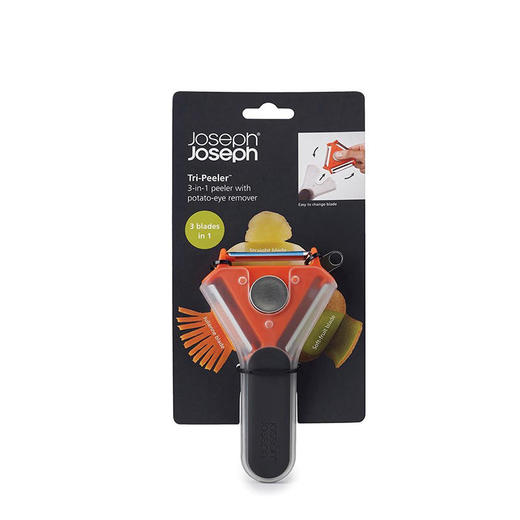 三面削皮器英国进口多功能家用厨房手动水果刀不锈钢【JosephJoseph】 商品图6