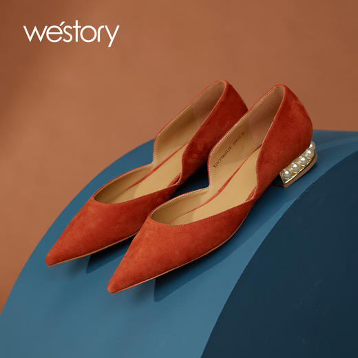westory2020早秋新品尖头浅口平底百搭单鞋女一脚蹬W20CE70031 商品图2