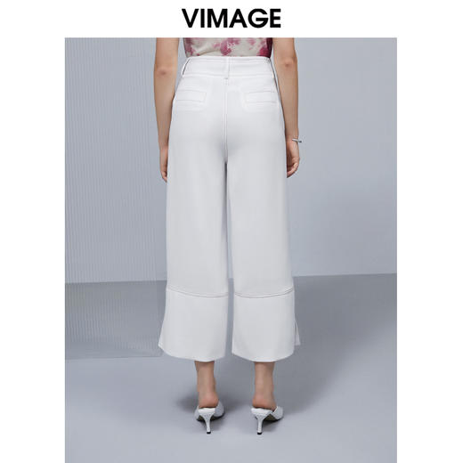 VIMAGE纬漫纪宽松百搭阔腿裤女高腰垂感裤子女夏V1505113 商品图3