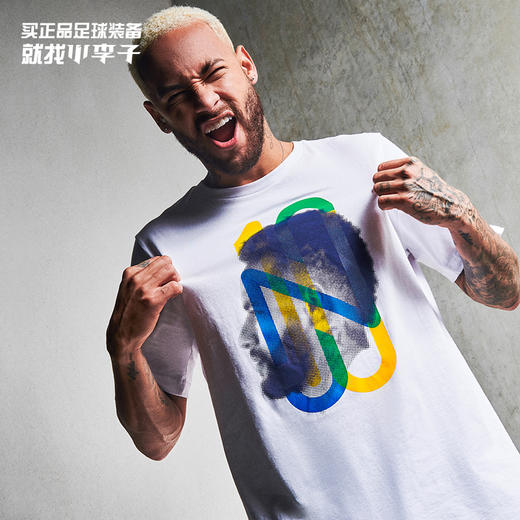 正品内马尔男子足球运动休闲印花圆领短袖T恤605553 41 商品图0