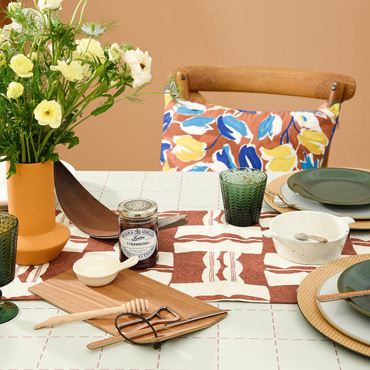 抽象几何桌旗现代简约复古美式桌旗 商品图3