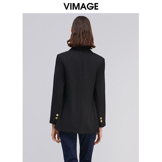 VIMAGE纬漫纪春季新款时尚通勤百搭职业显瘦一粒扣西装外套女 商品图3