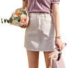 欧芮儿白色牛仔半身裙2021春夏高腰显瘦时髦简洁休闲百搭通勤短裙 商品缩略图3