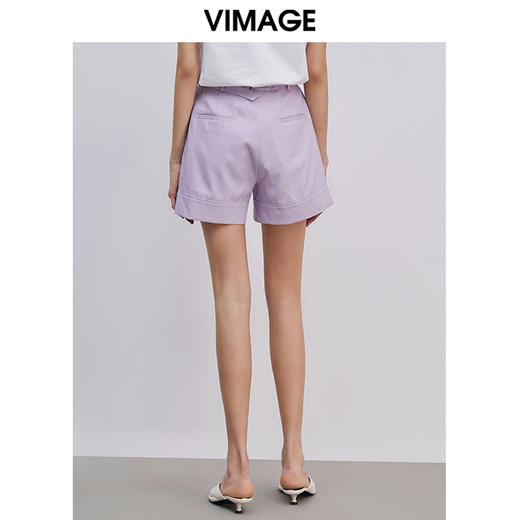 VIMAGE纬漫纪夏季新款通勤百搭显瘦纯色简约A版西装短裤女裤V1305927 商品图3