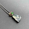 高冰种飘花翡翠知足常乐幸福甜蜜18k白金黄金钻石镶嵌高冰种阳绿翡翠水滴 商品缩略图4